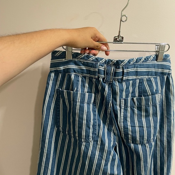 American Eagle High Waist Striped Tie Pants Sz 4 - Picture 8 of 10